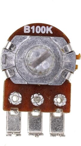 (Pack of 10) WH148 Vertical Dual Gang Inward Bending 6 Pins Potentiometer B1M 1M Ohm Variable Resistors 15mm knurled Shaft Aluminum Alloy Knob Caps in Saudi Arabia