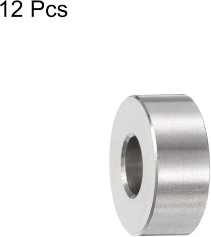 uxcell 12pcs Stainless Steel Spacer 6.2mm Bore x 15mm OD x 6mm Length Screw Bushing Plain Finish Round Metal Spacer for M6 Screws Bolts and Rods in Saudi Arabia