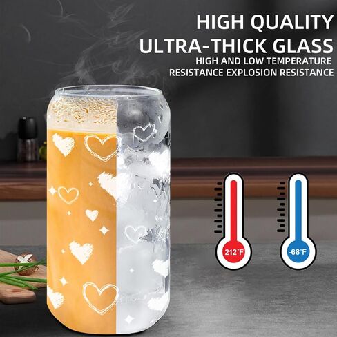 2Pack Glass Cups with Lids and Straws,Iced Coffee Cups,Glass Coffee Cups,Beer Glass Cup for Whiskey, Soda, Tea, Juice,16OZ Drinking Glasses Cups with Protective Sleeves 2 Colors,1 Brush in Saudi Arabia