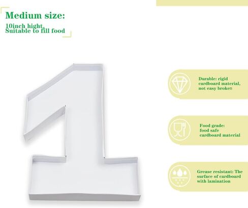 Fillable Cardboard Number Box for Charcuterie, Food, Cupdake, Dipped Berry, Birthday Decor, 10 inches (Number 16) in Saudi Arabia