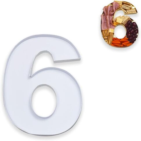 Fillable Cardboard Number Box for Charcuterie, Food, Cupdake, Dipped Berry, Birthday Decor, 10 inches (Number 16) in Saudi Arabia