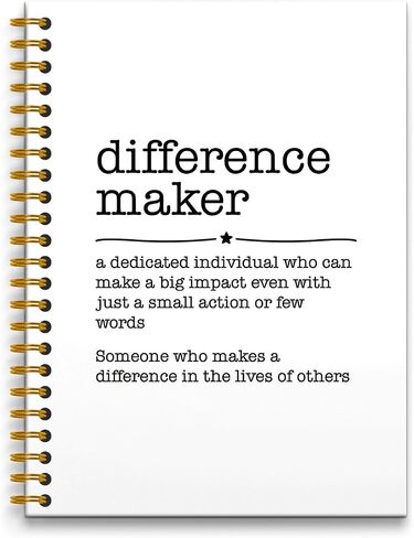 Difference Maker Spiral Journal Notebook 5.5×8.3,Difference Maker Spiral Notebooks for Work,Difference Maker Gift,Employee Appreciation Gifts,160 Pages in Saudi Arabia