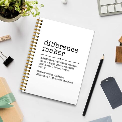 Difference Maker Spiral Journal Notebook 5.5×8.3,Difference Maker Spiral Notebooks for Work,Difference Maker Gift,Employee Appreciation Gifts,160 Pages in Saudi Arabia