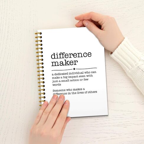 Difference Maker Spiral Journal Notebook 5.5×8.3,Difference Maker Spiral Notebooks for Work,Difference Maker Gift,Employee Appreciation Gifts,160 Pages in Saudi Arabia