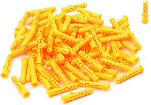 Xiayztan 100 قطعة PP دريوال المراسي البلاستيك توسيع الترباس أنبوب لمشاريع تركيب الجدار M8x40mm مرساة لبرغي M5-M6 in Kuwait