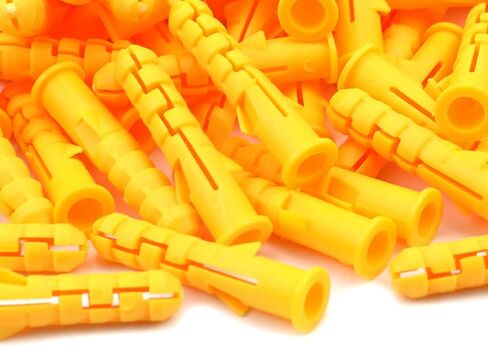 Xiayztan 100 قطعة PP دريوال المراسي البلاستيك توسيع الترباس أنبوب لمشاريع تركيب الجدار M8x40mm مرساة لبرغي M5-M6 in Kuwait