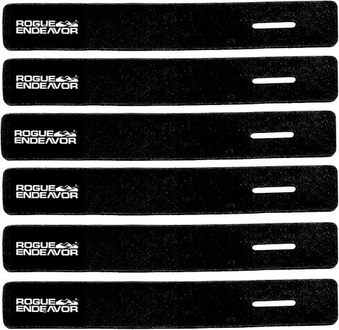 Fishing Rod Wrap 6-Piece Kit, Premium Neoprene backed Hook & Loop, includes Guide Slot for Secure Transport of Multi-Piece Fishing Rods. Great Alternative to Rod Sleeves (Pack of 6) in Saudi Arabia