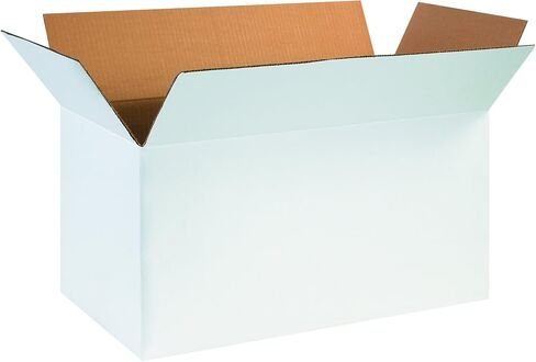 Partners Brand P241212W50PK Corrugated Boxes, 24" L x 12" W x 12" H, White (Pack of 50) in Saudi Arabia
