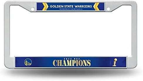 Rico Industries NBA Golden State Warriors 2022 NBA Champions Plastic Frame 12" x 6" Plastic Car Frame in Saudi Arabia