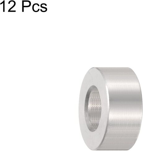 uxcell 12pcs Aluminum Spacer 8.2mm Bore x 16mm OD x 8mm Length Screw Bushing Plain Finish Round Metal Spacer for M8 Screws Bolts and Rods in Saudi Arabia