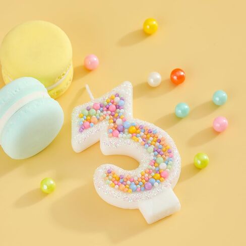 PHD CAKE 2.76 Inch Number 1 Macaron Birthday Candles, Macaron Themed Number Candles, Cake Number Candles, Party Celebration in Kuwait