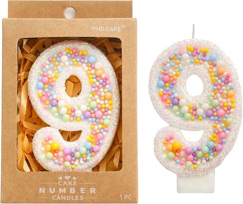 PHD CAKE 2.76 Inch Number 1 Macaron Birthday Candles, Macaron Themed Number Candles, Cake Number Candles, Party Celebration in Kuwait