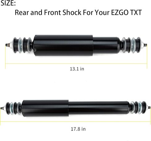 EZGO 2 ممتص الصدمات الأمامي و2 الخلفي متوافق مع عربة الجولف 1994-UP EZGO TXT Marathon، استبدال الميدالية 70928-G01، 76418-01 (4 قطع) in Kuwait