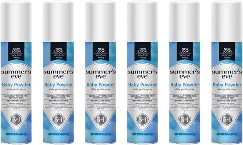 Summer's Eve Freshening Spray | Baby Powder | 2 oz Size | Pack of 6 | pH Balanced, Dermatologist & Gynecologist Tested in Saudi Arabia