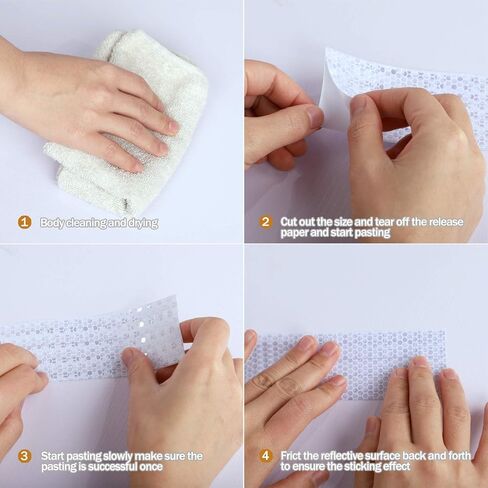 KEILEOHO شريط أمان عاكس مقاس 2 بوصة × 164 قدم أبيض، أشرطة عاكسة على شكل قرص العسل عالية الكثافة مقاومة للماء ومقاومة لأشعة الشمس، شريط مضيء لملابس السيارة والدراجة في الهواء الطلق in Kuwait