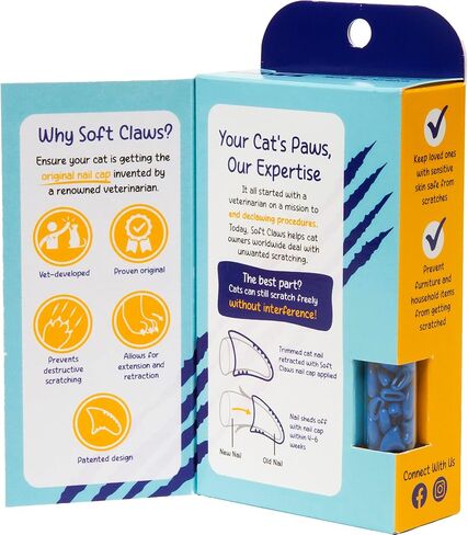 Soft Claws Safe Scratch-Free Solution for Cats - CLS (Cleat Lock System), Size: Medium, Color: Purple in Saudi Arabia