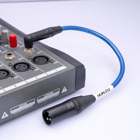 3.3FT الزاوية اليمنى 1/4 TRS إلى XLR 3Pin كابل صوت ذكر، 6N OFC + كابل صوت عالي النهاية مطلي بالفضة، الزاوية اليمنى 6.35 مم TS إلى XLR ذكر لمكبرات الصوت النشطة لخلاط الميكروفون - قطعتان in Saudi Arabia