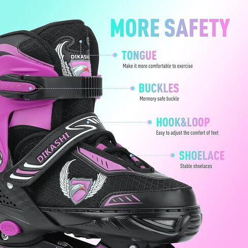 جيميت زلاجات مضمنة قابلة للتعديل للأعمار من 3 إلى 6 سنوات للأطفال الصغار و5-8 أطفال، زلاجات دوارة خارجية للفتيات والأولاد المبتدئين مع عجلات مضيئة in Kuwait