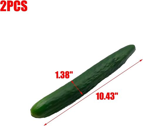 2PCS Artificial Cucumber Soft PU Fake Vegetable Simulation Realistic Faux Cucumber Model for Home Kitchen Decoration Party Photography Props in Saudi Arabia