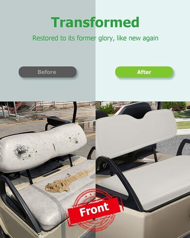 Front Seat Replacement Cushions for EZGO TXT, Golf Cart Cushion Seat for EZGO TXT Front Bottom Seat Assembly, Dedicated for Front Row Seats, Black, 2 Piece Set in Saudi Arabia