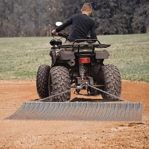 YITAMOTOR 36 بوصة × 36 بوصة بساط سحب متين من الزنك وشبكة فولاذية لتسوية سطح الحقل بساط سحب للسحب اليدوي أو السيارة in Saudi Arabia