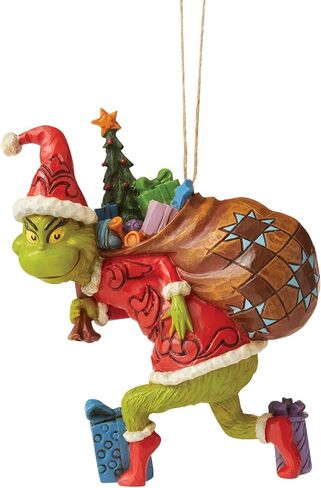 زينة معلقة من Enesco Jim Shore The Grinch Tiptoeing، مقاس 11.43 سم ارتفاع، متعددة الألوان لعيد الميلاد in Saudi Arabia