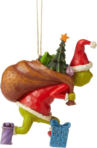 زينة معلقة من Enesco Jim Shore The Grinch Tiptoeing، مقاس 11.43 سم ارتفاع، متعددة الألوان لعيد الميلاد in Saudi Arabia