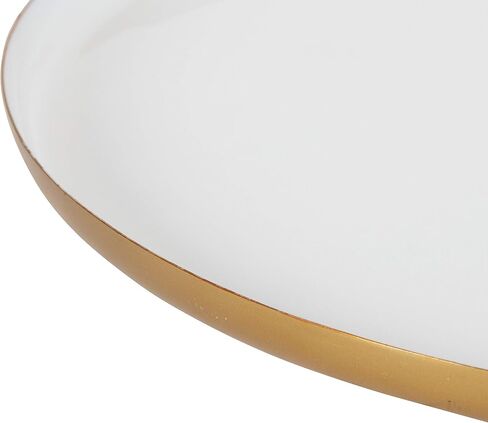 Kate and Laurel Neila Modern Tray Set, 2 Pieces, White and Gold, Decorative Trays for Storage and Display in Saudi Arabia