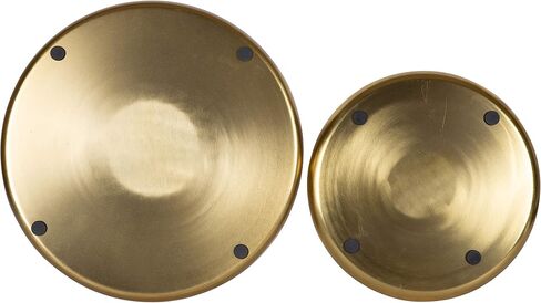 Kate and Laurel Neila Modern Tray Set, 2 Pieces, White and Gold, Decorative Trays for Storage and Display in Saudi Arabia