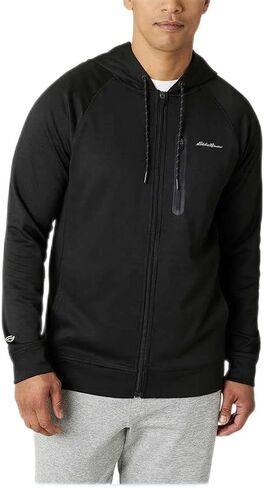 هودي بسحاب كامل للأداء من Eddie Bauer | هودي رجالي بسحاب كامل للأداء - أسود متوسط in Saudi Arabia