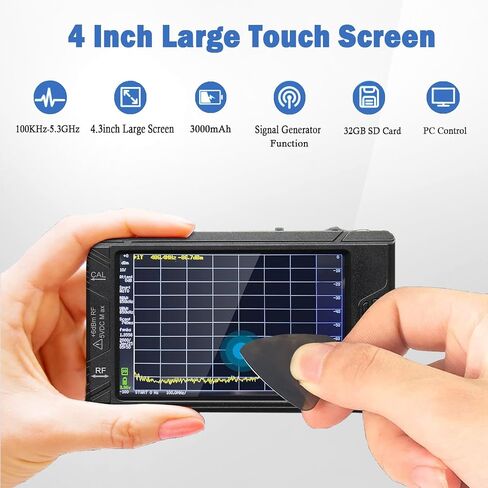 Portable Tiny SA Spectrum Analyzer - GOOZEEZOO V0.3.1 Handheld Frequency Spectrum Analyzer | 100kHz to 960MHz MF/HF/VHF/UHF Input with ESD Protected Function & 2.8inch Touch Screen in Saudi Arabia
