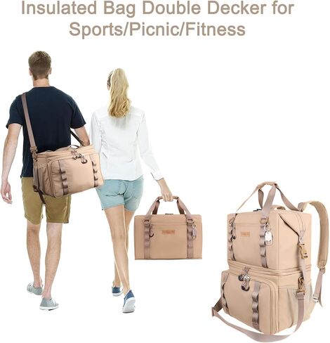 Backpack Cooler, Picnic Basket Backpack for 4 Person, 2 Insulated Leakproof Cooler Compartment Soft Picnic Bag Beach Picnic Basket Family Picnic Backpack for 4 Hiking Picnic Backpack in Saudi Arabia