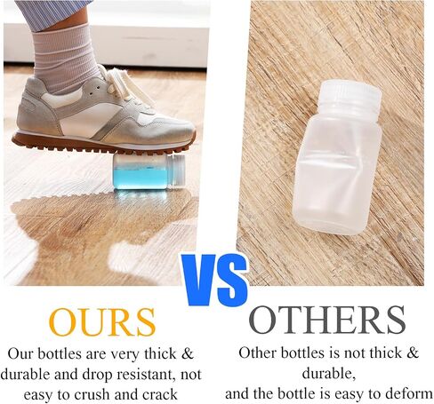 Zhehao 30 Pcs Polypropylene Wide Mouth Reagent Bottle Small Water Bottle 4 oz Plastic Bottle with Lid Empty Sealed Sample Bottle Leakproof HDPE Bottle Container for Lab Classroom Home (Clear) in Saudi Arabia