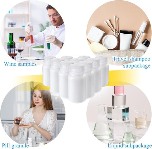 Zhehao 30 Pcs Polypropylene Wide Mouth Reagent Bottle Small Water Bottle 4 oz Plastic Bottle with Lid Empty Sealed Sample Bottle Leakproof HDPE Bottle Container for Lab Classroom Home (Clear) in Saudi Arabia