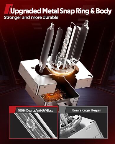 Torchbeam D4S Headlight Bulb, 6000K Diamond White Xenon Headlight Bulbs, High Low Beam HID Bulbs for Headlights Replacement, Pack of 2 in Saudi Arabia
