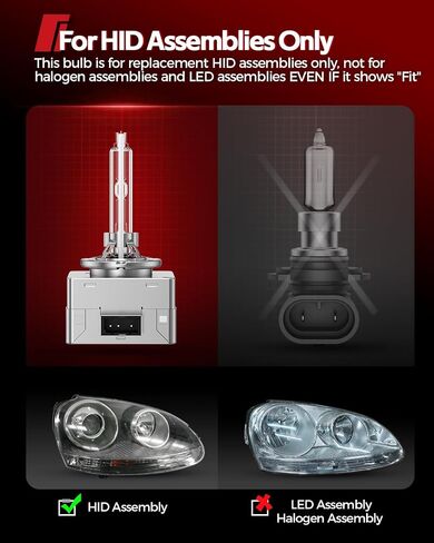 Torchbeam D4S Headlight Bulb, 6000K Diamond White Xenon Headlight Bulbs, High Low Beam HID Bulbs for Headlights Replacement, Pack of 2 in Saudi Arabia