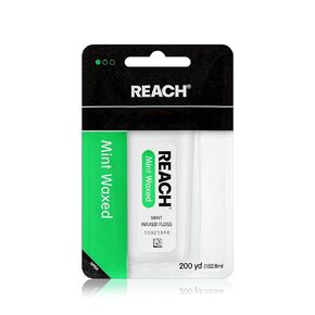 Reach Waxed Dental Floss | Effective Plaque Removal, Extra Wide Cleaning Surface | Shred Resistance & Tension, Slides Smoothly & Easily , PFAS FREE | Mint Flavored, 200 Yards, 1 Pack