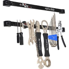 Venzo Bike Bicycle 2 PCS Heavy Duty 19" Magnetic Tool Holder Strip Storage Racks Organizer Bars for Garage Workshop Tools - Suitable On Wall, Workbench