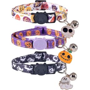 3 Pack St. Patrick's Day Cat Collar with Bell Breakaway Adjustable