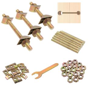 12 PCS Countertop Connector Table Top Fasteners Furniture Fastening Connectors Joint Connector Drawbolt Pack Miter Draw Bolt Countertop Flip Connector for Joining Countertops Butcher Block Furniture