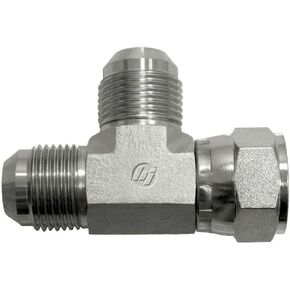 Brennan Industries 6602-16-16-16-FG تركيب أنبوب تي من الفولاذ المطروق، 1-5/16"-12 SAE × 1-5/16"-12 SAE × 1 5/16"-12 خيط SAE، 1" ذكر JIC × 1 بوصة JIC دوارة × 1 بوصة JIC ذكر in Kuwait