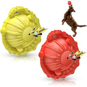 Dog Ball Toys 2Pack : Large Dog Chew Toys for Aggressive Chewers - Tough Pool Floating Dog Balls - Hard Rubber Dog Squeaky Toys for Small,Medium,Large Dogs