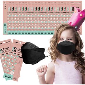 Unisex Adult Kids Disposable 3D KF94 Face Mask 4-Layer Filters Individual Packs Made in Korea