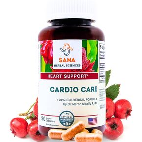 Intelligent Heart and Vascular Herbal Maintenance | Arteries, Veins, Capillaries Cleans | Healthy Cholesterol Levels | 4-Element Cardiovascular Longevity Formula | Cardio Care | by Dr. Marco Sikaffy