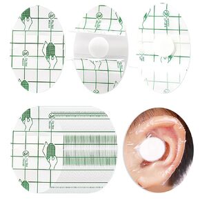 100 Pcs Ear Covers for Shower, Waterproof Ear Covers Stickers, Baby Ear Protection, Disposable Ear Protectors Waterproof for Washing Hair, Bathing, Surfing, and Other Water Sports