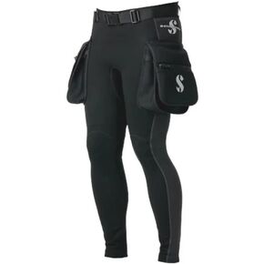 SCUBAPRO Hybrid Cargo Men's Scuba Diving Pants, 1mm, X-Foam Neoprene, w/Large Pockets and Adjustable Belt, X-Large