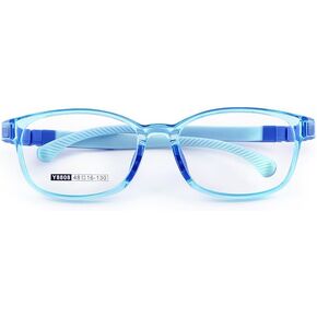 QYAJS Glasses Frame Children Blue Optical Eyelasses Frame TR90 Flexible Bendable One-piece Safe Eyeglasses Girls Boy