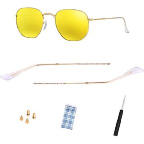 Replacement Temple Arm,Temple Tips for Ray-Ban RB3548N Sunglasses,with 4 Screws,1 Screwdriver(Clear)