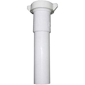 LASCO 03-4321 White Plastic Tubular 1-1/2-Inch by 6-Inch Slip Joint Extension with Nut and Washer