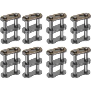 uxcell 8Pcs #40-2/08A-2 Double Roller Chain Connecting Links 12.7mm Pitch Carbon Steel Master Connector Link, Chain Master Links for 08A-2/#40-2 Chain